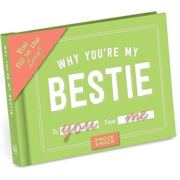 Knock Knock Fill-in-the-blank "Why You're My Bestie" Novelty Gift - Picture 1 of 3